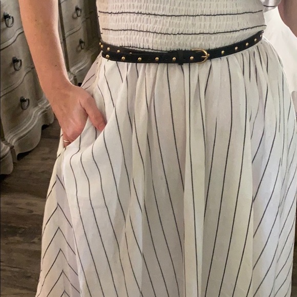 Pinstriped Flutter Dress - Picture 8 of 8